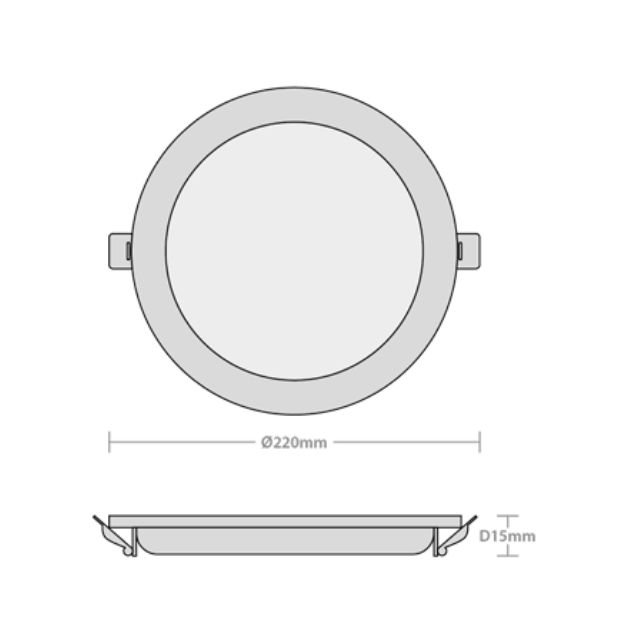 Red Arrow Orbit CCT LED Downlight Product Dimension