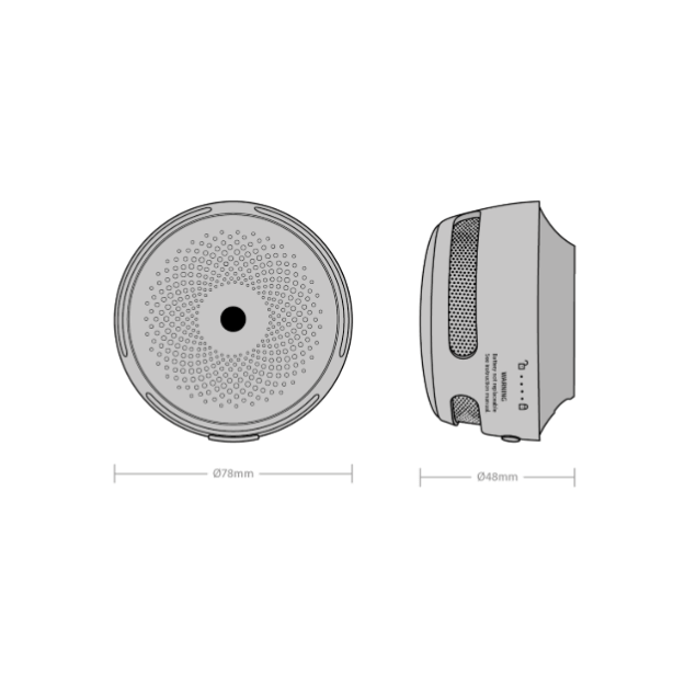 Red Arrow X-Sense ProConnected Smoke Detector Product Dimension