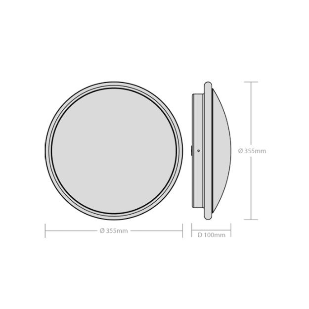 Red Arrow Mini Wilson Slim Bulkhead Product Dimension