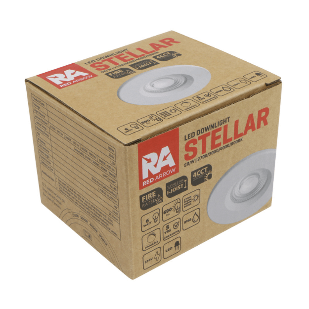 Red Arrow STELLAR 4CCT LED Fire Rated Downlight Box