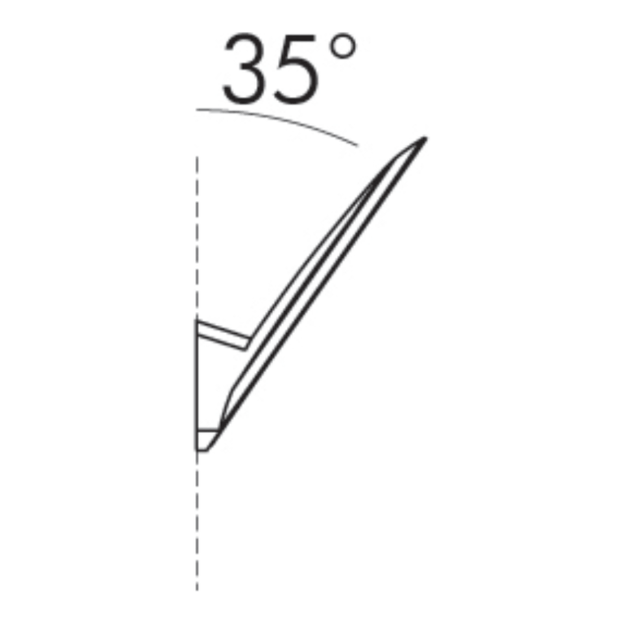 Remi Bulkhead Angled Wall Bracket Product Dimension