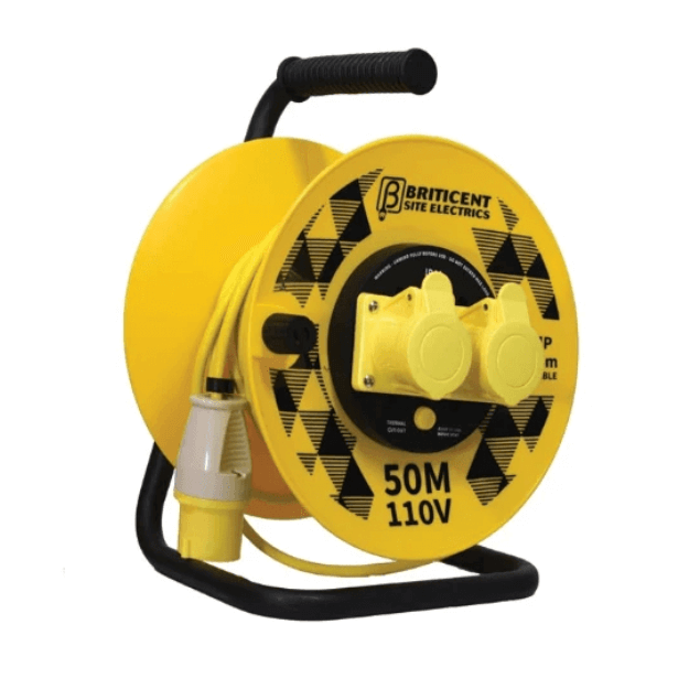 Briticent 110v Cable Reels - 25m, 50m, IP44 SE1040