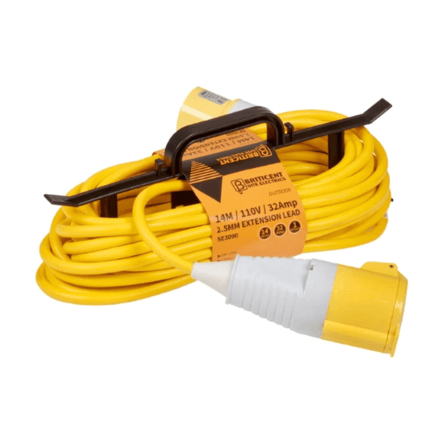 Briticent 110v H-Frame Extension Leads - 16A and 32A, Arctic Grade SE3090