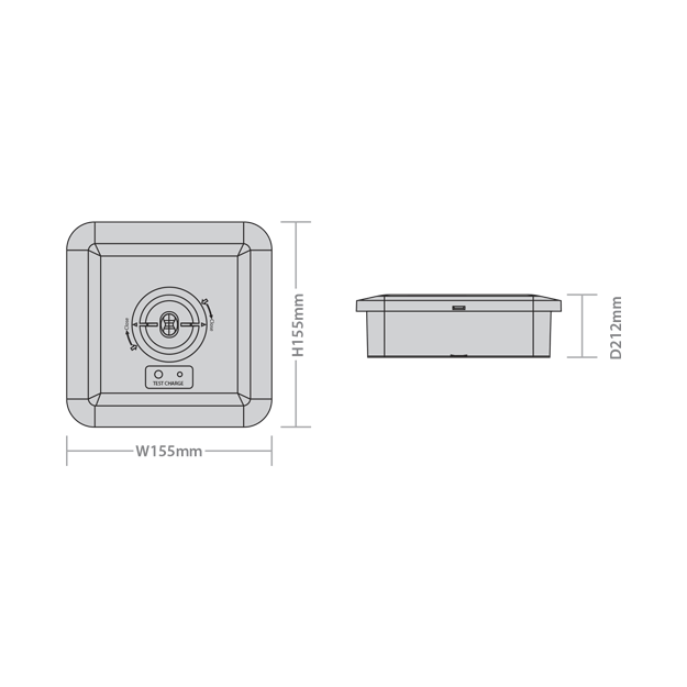 Red Arrow Sentinel Pro Surface LED Bulkhead - IP65, LiFeP0, 2W Dimensions