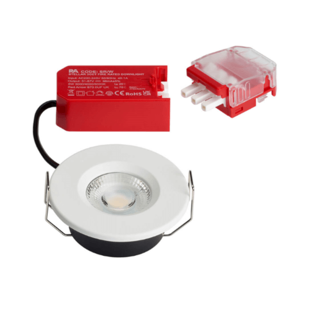 Red Arrow STELLAR 3CCT LED Fire Rated Downlight - 6w - Low Profile - Choice of Bezel - CMD Online
