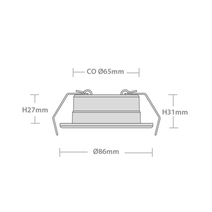 Red Arrow Stellar Smart - Smart Controlled Fire Rated Downlight, IP65 Dimensions