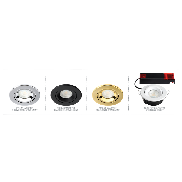 Red Arrow Stellar Smart Tilt LED Downlight - IP65, 40 Degree Beam Angle, 6W Colors