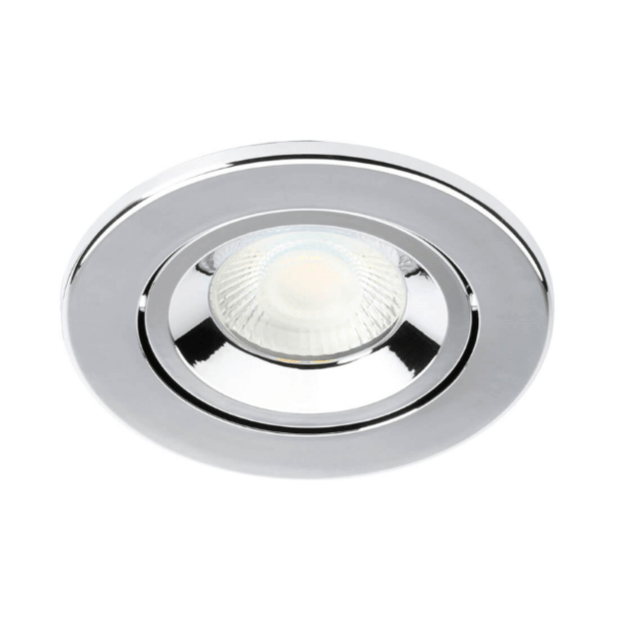 Red Arrow Stellar Title Fire Rated LED Downlight - 3CCT, 40 Degree Angle, IP65, 6W Chrome Bezel