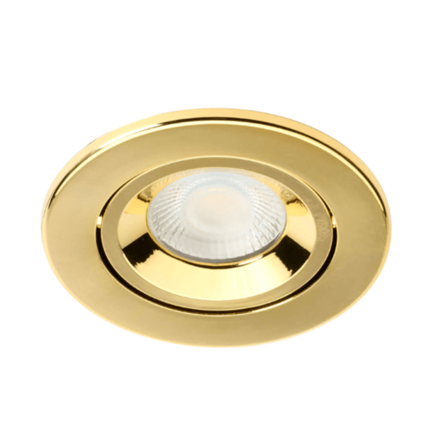 Red Arrow Stellar Smart Tilt LED Downlight - IP65, 40 Degree Beam Angle, 6W Polished Brass