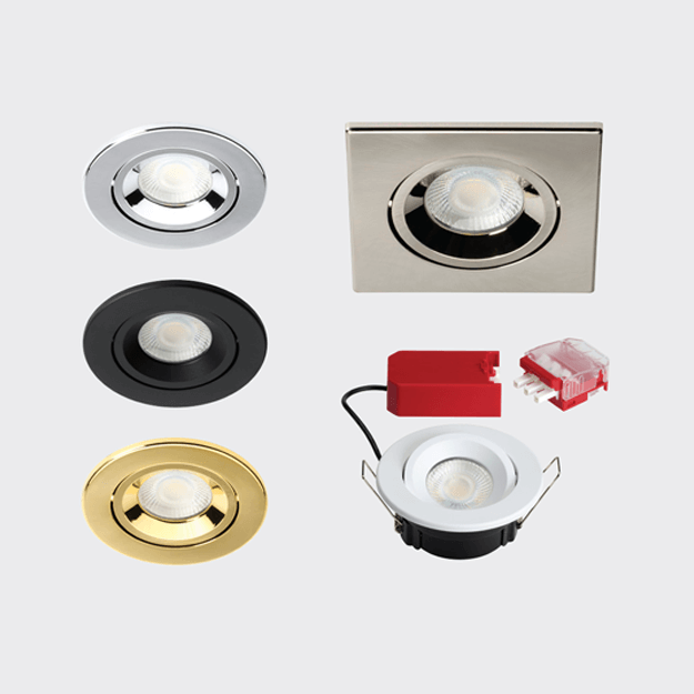 Red Arrow Stellar Title Fire Rated LED Downlight - 3CCT, 40 Degree Angle, IP65, 6W All Colors