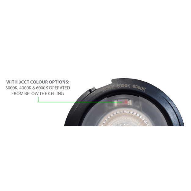 Red Arrow Stellar Title Fire Rated LED Downlight - 3CCT, 40 Degree Angle, IP65, 6W Infographic