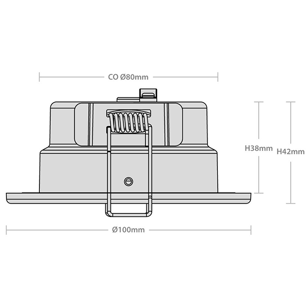 Red Arrow Stellar Title Fire Rated LED Downlight - 3CCT, 40 Degree Angle, IP65, 6W Dimensions