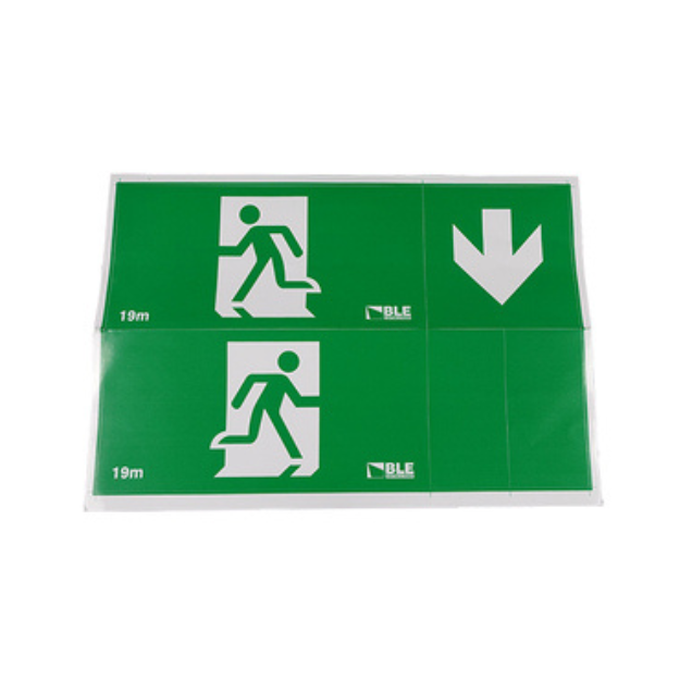 BLE NORFOLK 6w LED Emergency Bulkhead Self Adhesive Deluxe Legend Kit EL-194501
