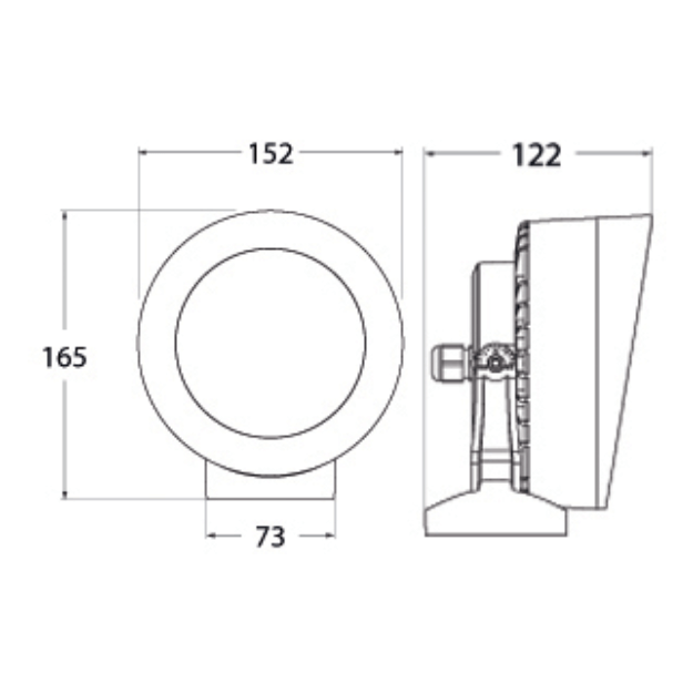 TOMMY Eyelid Wall Spotlight Product Dimension