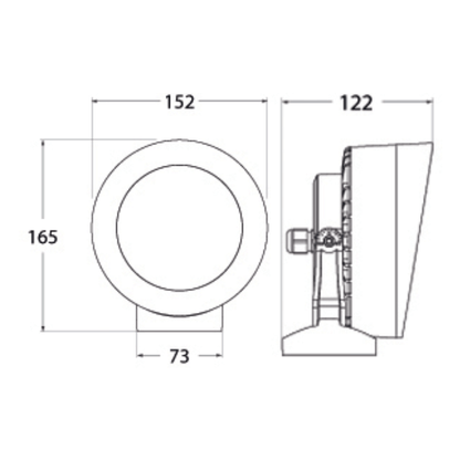 TOMMY Eyelid Wall Spotlight Product Dimension