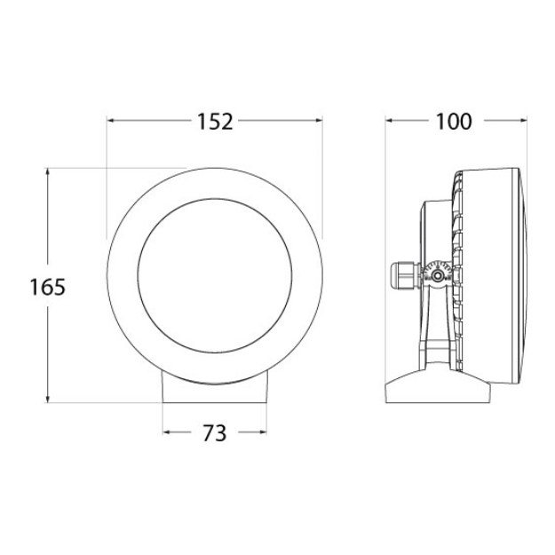 TOMMY Wall Spotlight Product Dimension
