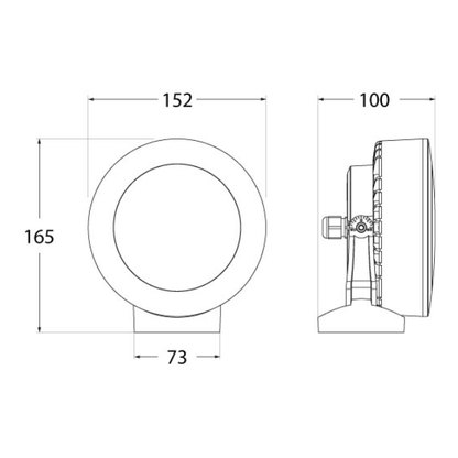 TOMMY Wall Spotlight Product Dimension