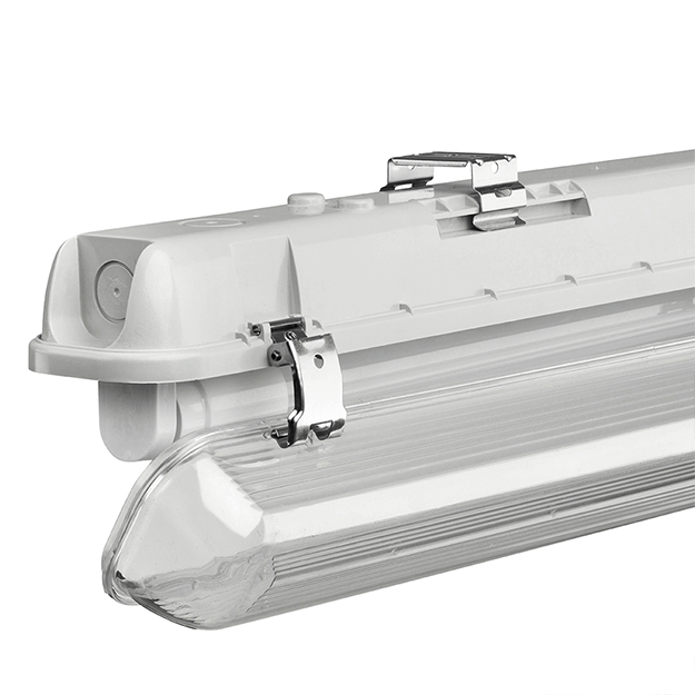 Red Arrow Weatherguard - Corrosion Resistant LED, T8 Tube Fittings, IP65, IK07 Fitting Clip Detail