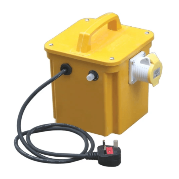 1kva to 1.5kva 110v Site Transformers - Yellow Portable Transformers 1kVA to 5kVA