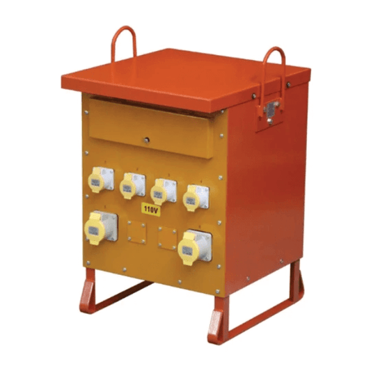 110v Site Transformers - Yellow Portable Transformers 10 kVA Single Phase or 3 Phase Options