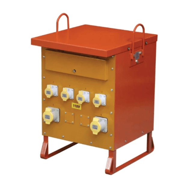 110v Site Transformers - Yellow Portable Transformers 10 kVA Single Phase or 3 Phase Options