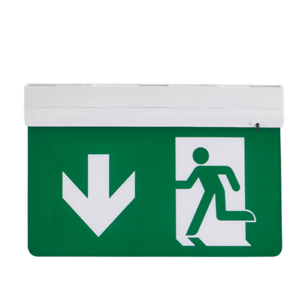 Arrow Down - 5 in 1 LED Emergency Exit Sign - IP20 - Maintained - Non Maintained