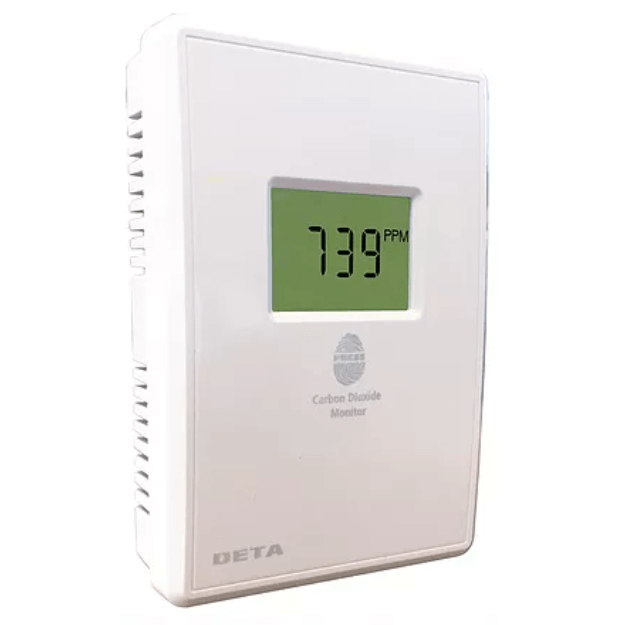 Carbon Dioxide Monitor CO2 Detector Alarm - Mains Powered - Deta 1141