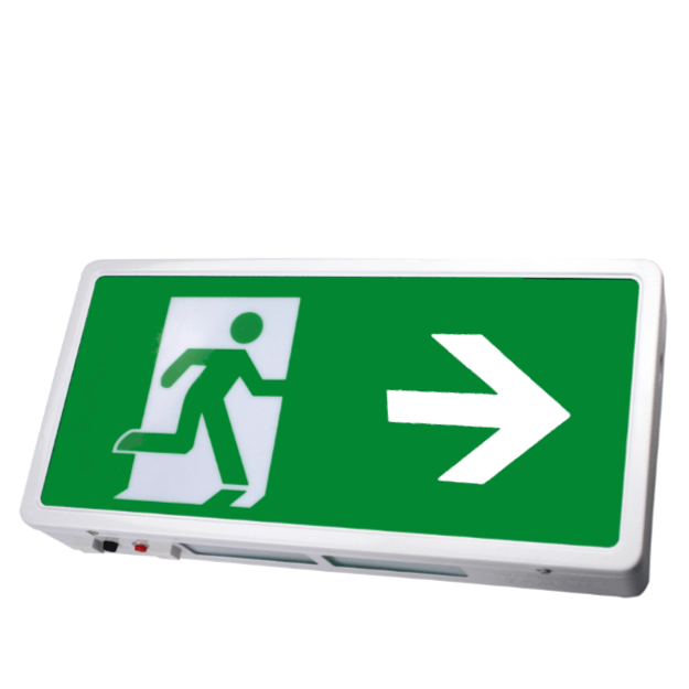Arrow Right LED Emergency Exit Box - IP20 - 2.7w - Maintained - Non Maintained - EBMLED