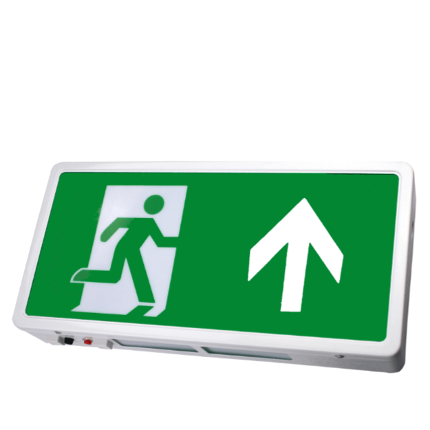 Arrow Up LED Emergency Exit Box - IP20 - 2.7w - Maintained - Non Maintained - EBMLED