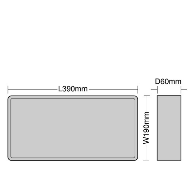 Dimensions - LED Emergency Exit Box - IP20 - 2.7w - Maintained - Non Maintained - EBMLED