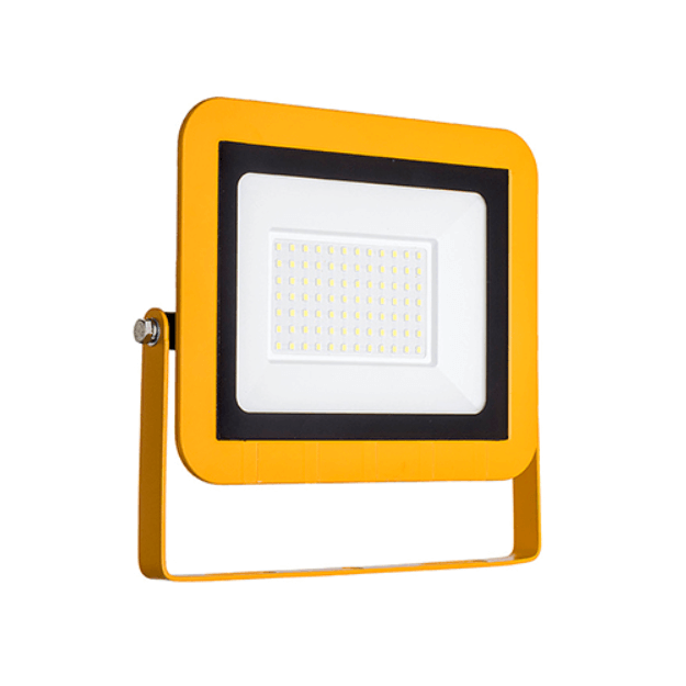 50w 110v LED Floodlights - Slimline - Yellow Body Site Lighting