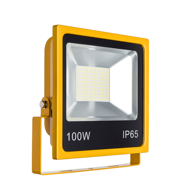 Yellow LED Flood Lights 110v - IP65 Floodlights SMD 100w