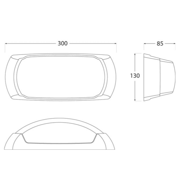 Fumagalli FRANCY Open Settable CCT LED Bulkhead Product Dimension