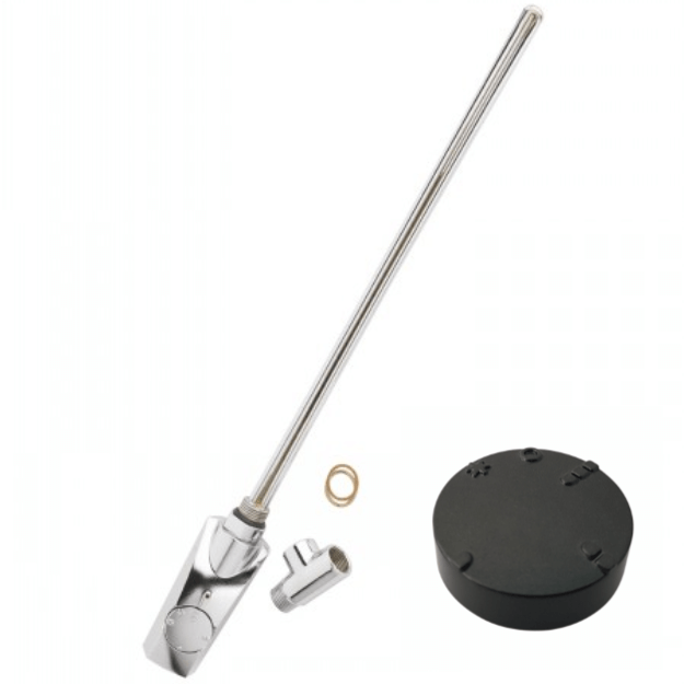 Anthracite finish - Heatpol Thermostatic Heating Element - Vertical - GT - Designed for Towel Radiators