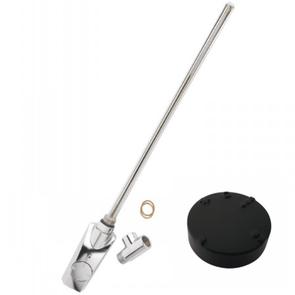 Matt Black Finish - Heatpol Thermostatic Heating Element - Vertical - GT - Designed for Towel Radiators