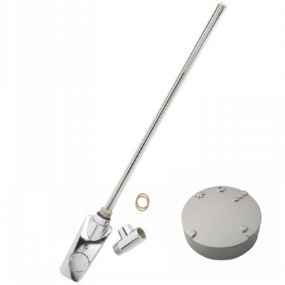 Satin Chrome Finish - Heatpol Thermostatic Heating Element - Vertical - GT - Designed for Towel Radiators