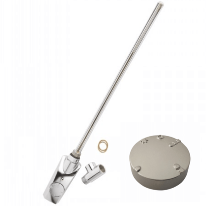 Steel Finish - Heatpol Thermostatic Heating Element - Vertical - GT - Designed for Towel Radiators