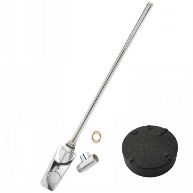 Textured Dark Grey Finish - Heatpol Thermostatic Heating Element - Vertical - GT - Designed for Towel Radiators