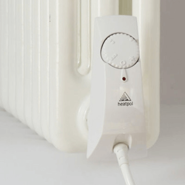Front View - Heatpol Thermostatic Heating Element - Horizontal - HGT - Designed for Column Radiators