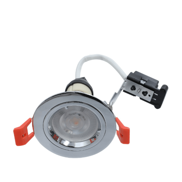 Chrome - Hoop Plus Fixed GU10 Downlights - Die Cast IP20