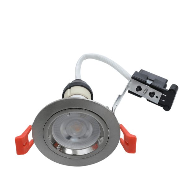 Satin Chrome - Hoop Plus Fixed GU10 Downlights - Die Cast IP20