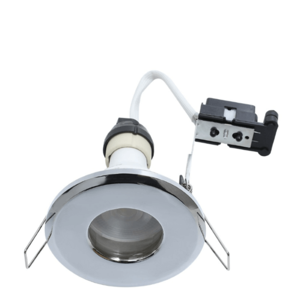 Chrome - Hoop Plus IP65 Showerlight GU10 Downlights - Die Cast