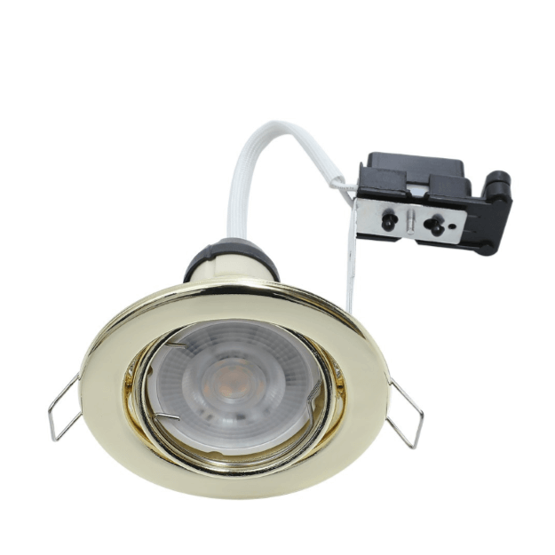 Brass - Hoop Tilt GU10 Downlights - Pressed Steel IP20