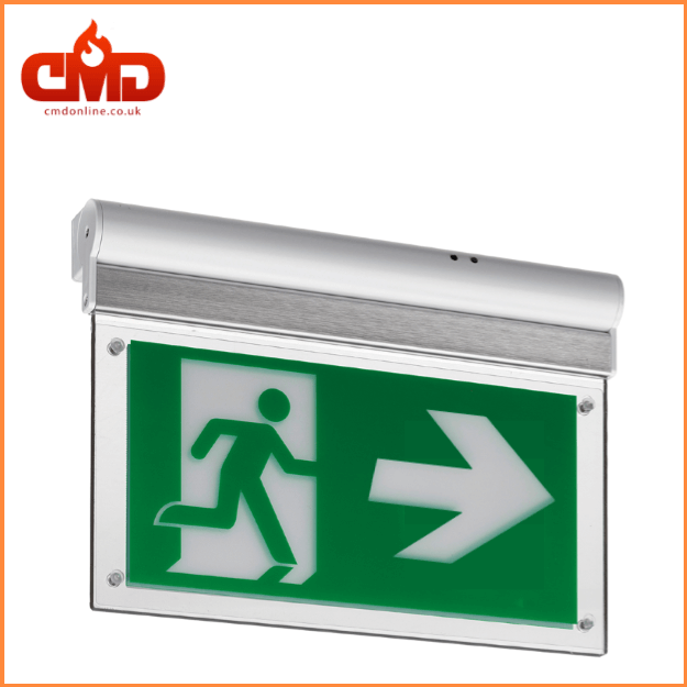 Arrow Left-Right - LED Emergency Exit Sign for Ceiling or Wall Mount - IP20 - Maintained 3w