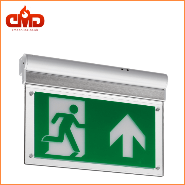 Arrow Up - LED Emergency Exit Sign for Ceiling or Wall Mount - IP20 - Maintained 3w