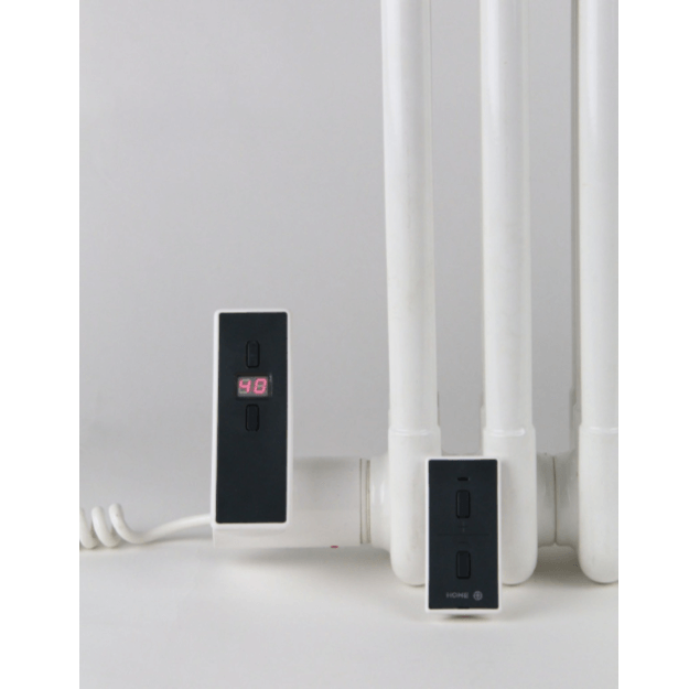 Front view - Heatpol Thermostatic WiFi Heating Element - Horizontal - H+H - Designed for Column Radiators