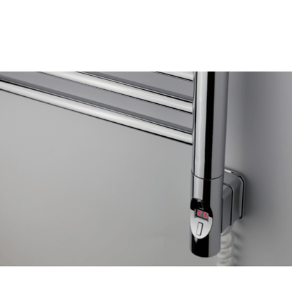 Chrome - Heatpol Thermostatic WiFi Heating Element - Vertical H+ Designed for Towel Radiators