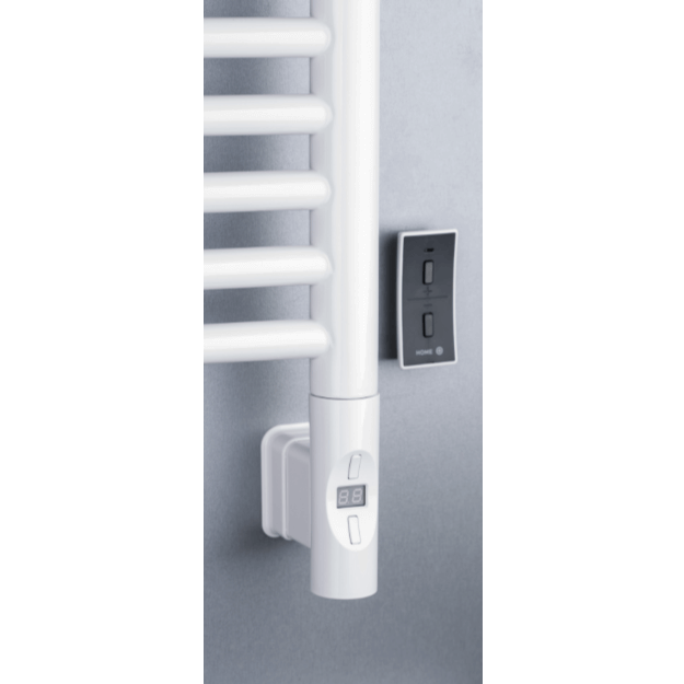 White - Heatpol Thermostatic WiFi Heating Element - Vertical H+ Designed for Towel Radiators