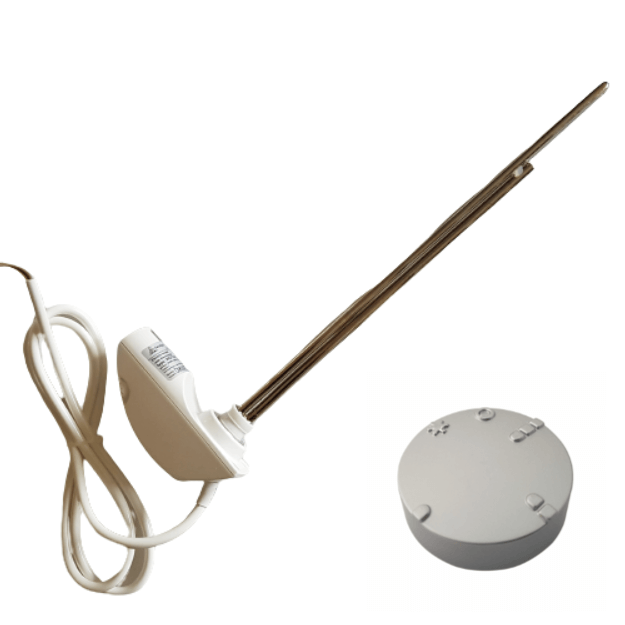 Satin Chrome Finish - Heatpol Thermostatic Heating Element - Horizontal - HGT - Designed for Column Radiators