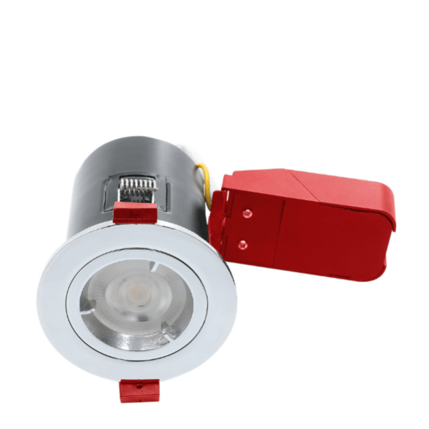 Chrome - Ignis Plus GU10 Fire Rated Downlight Fixed Cans - Die-Cast